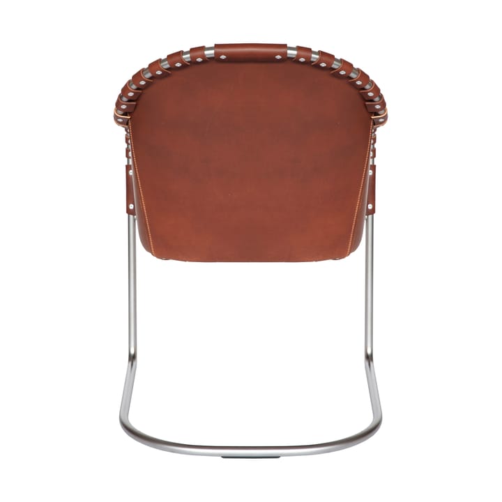 Ingo V.I.P armchair, Leather brown vintage-matte chrome Källemo