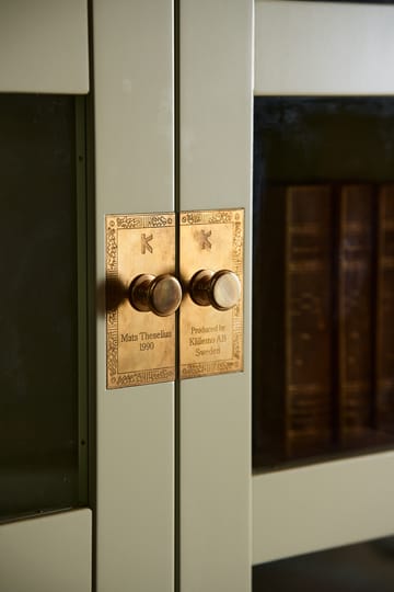 National Geographic bookcase - Light green-oak base-brass - Källemo