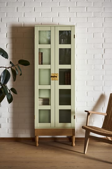 National Geographic bookcase - Light green-oak base-brass - Källemo