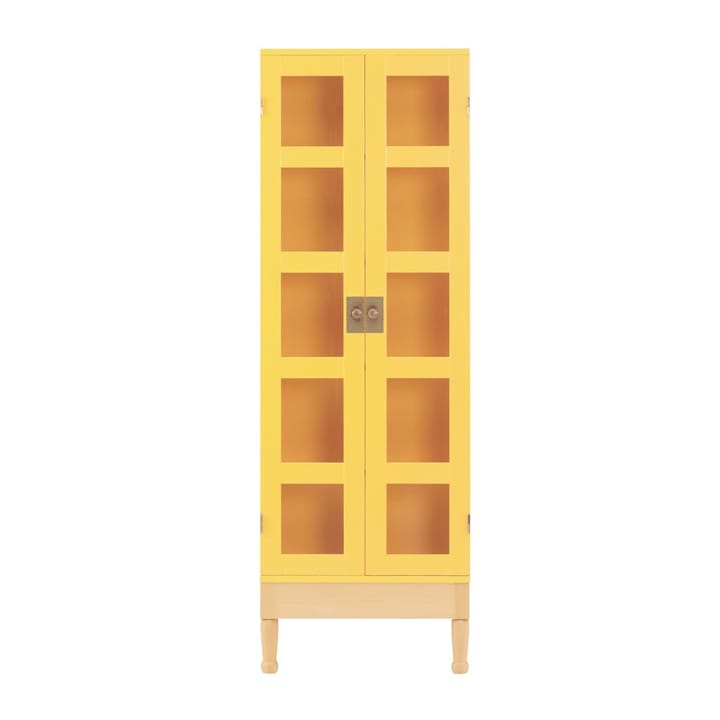 National Geographic bookcase - Yellow-plinth-base-brass - Källemo