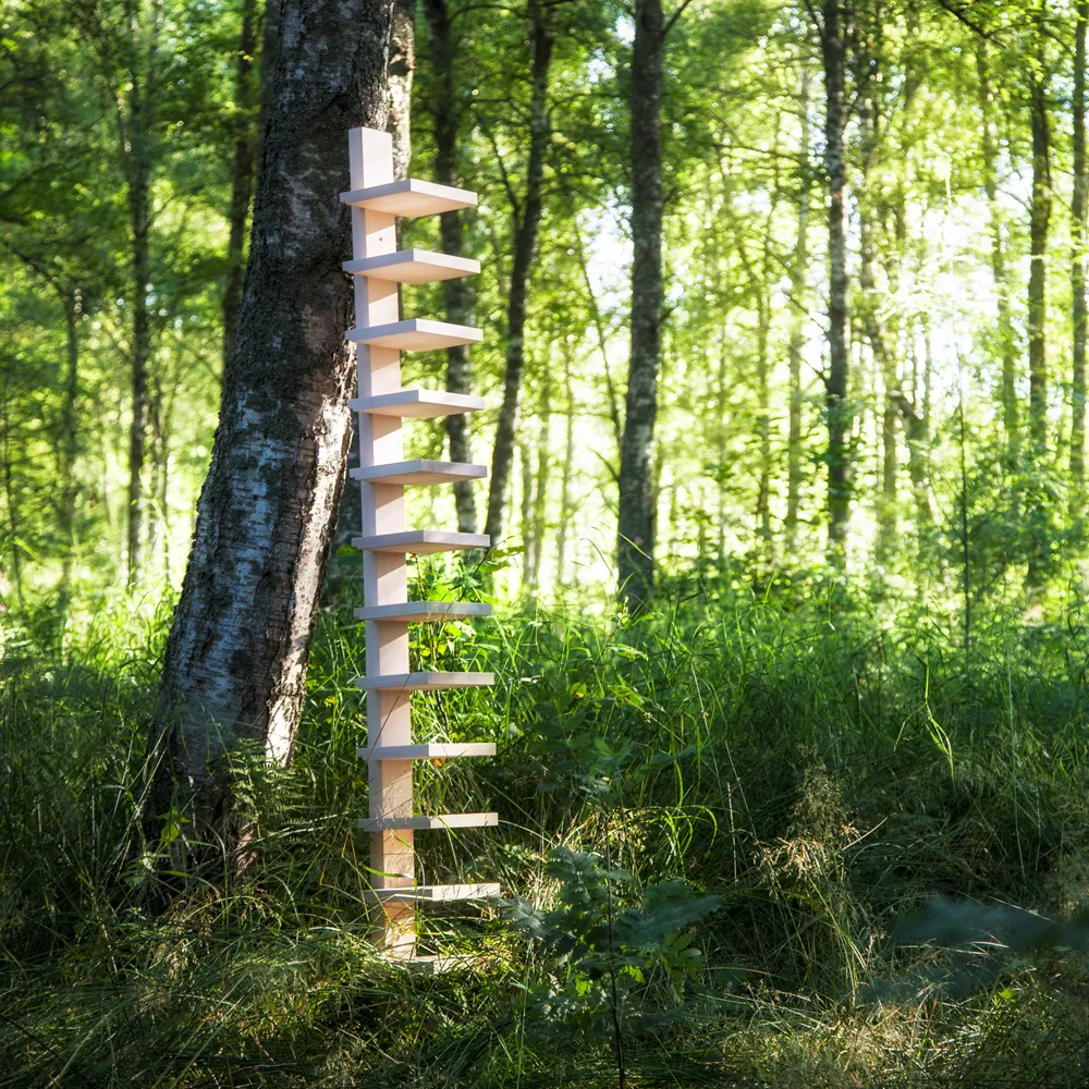 Pilaster wall shelf, Soap-treated birch Källemo