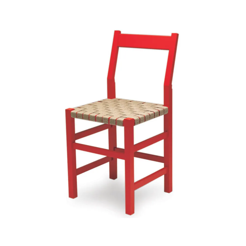 Schablon chair, Saddle girth natural-red frame Källemo