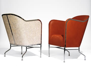 Star armchair - Wild nature 8695 rust-chrome frame - Källemo
