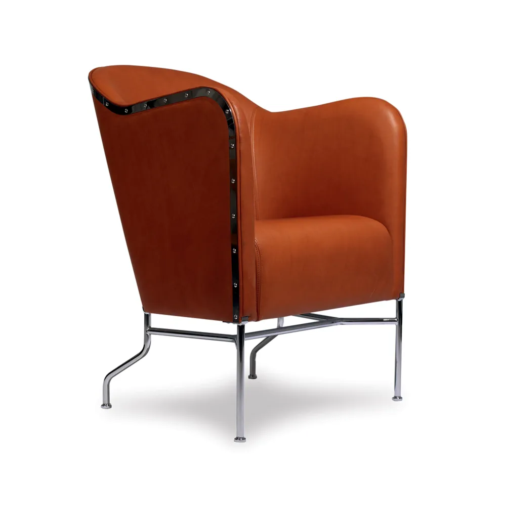 Källemo Star armchair Wild nature 8695 rust-chrome frame