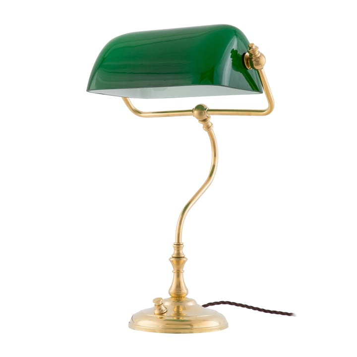 Bankirlamp table lamp - brass-green - Karlskrona Lampfabrik