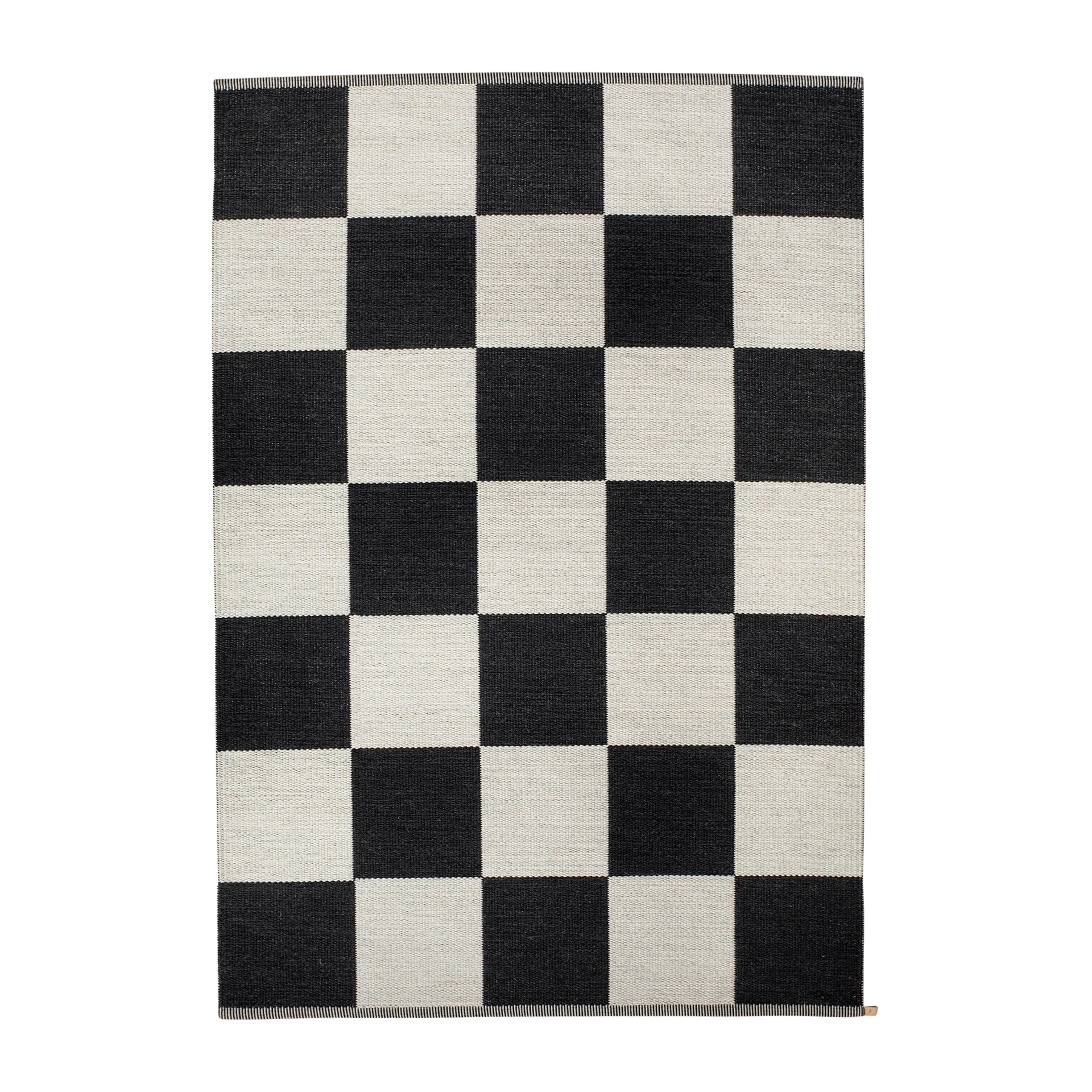 Checkerboard Icon rug 200x300 cm, Midnight black Kasthall