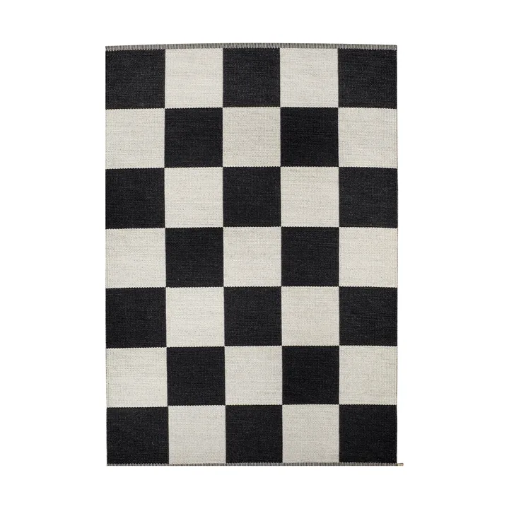 Checkerboard Icon rug - 554 Midnight black, 165x240 cm - Kasthall