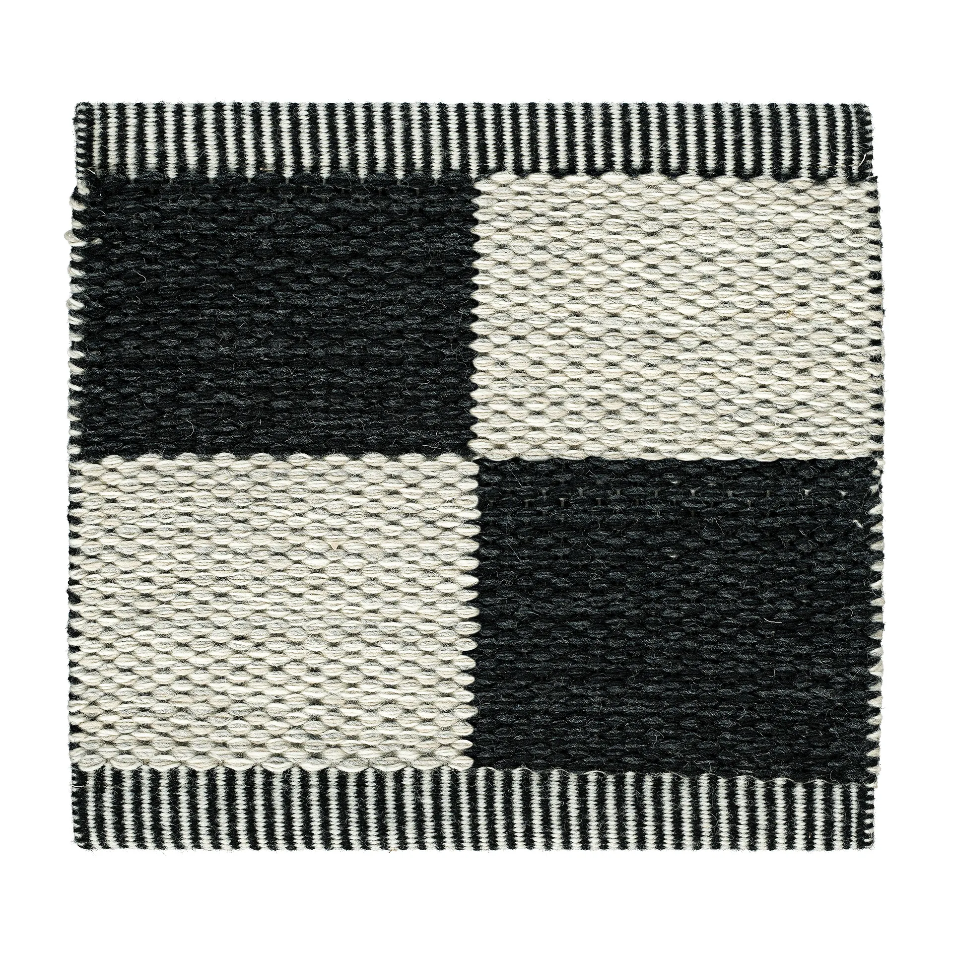 Checkerboard Icon rug 85x200 cm, Midnight black Kasthall