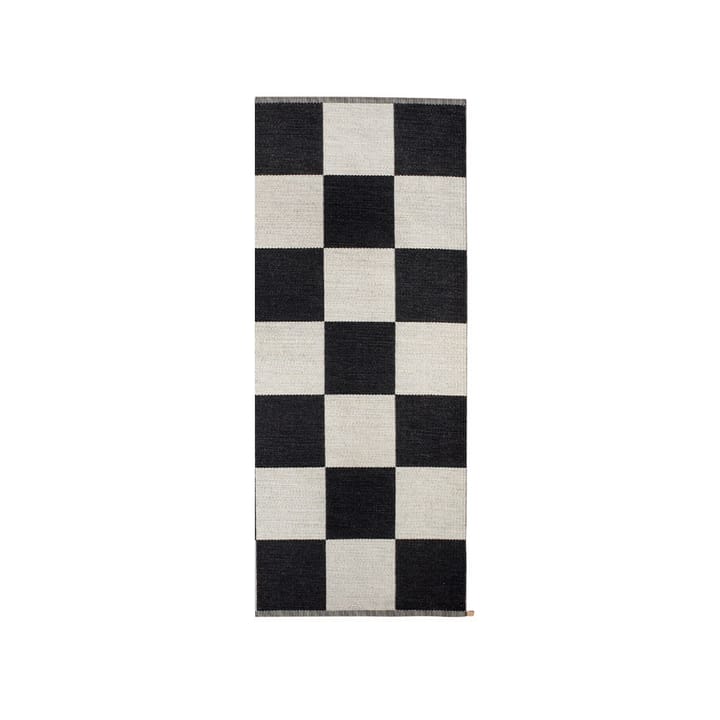 Checkerboard Icon rug 85x200 cm - Midnight black - Kasthall
