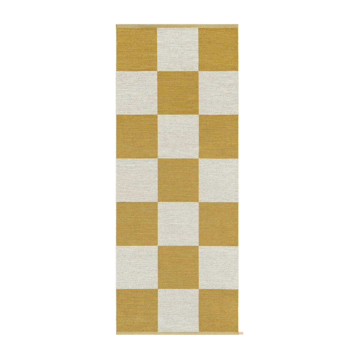 Kasthall Checkerboard Icon rug 85x200 cm Sunny Day | Scandinavian Design | Wool rugs | Yellow