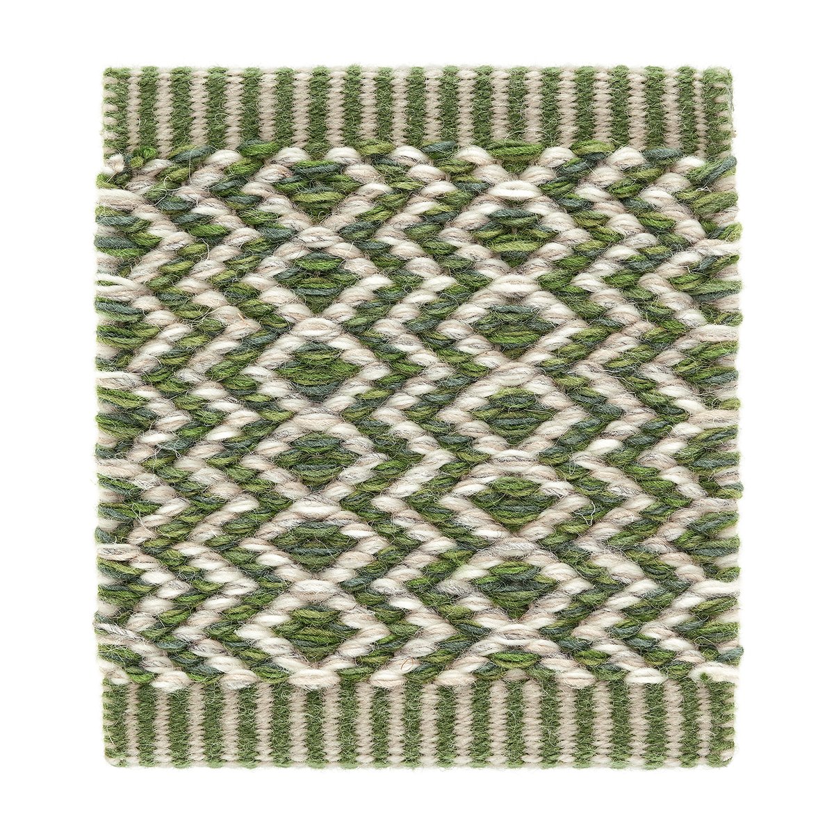 Kasthall Ingrid Icon rug 85x240 cm Green White | Scandinavian Design | Wool rugs | Green