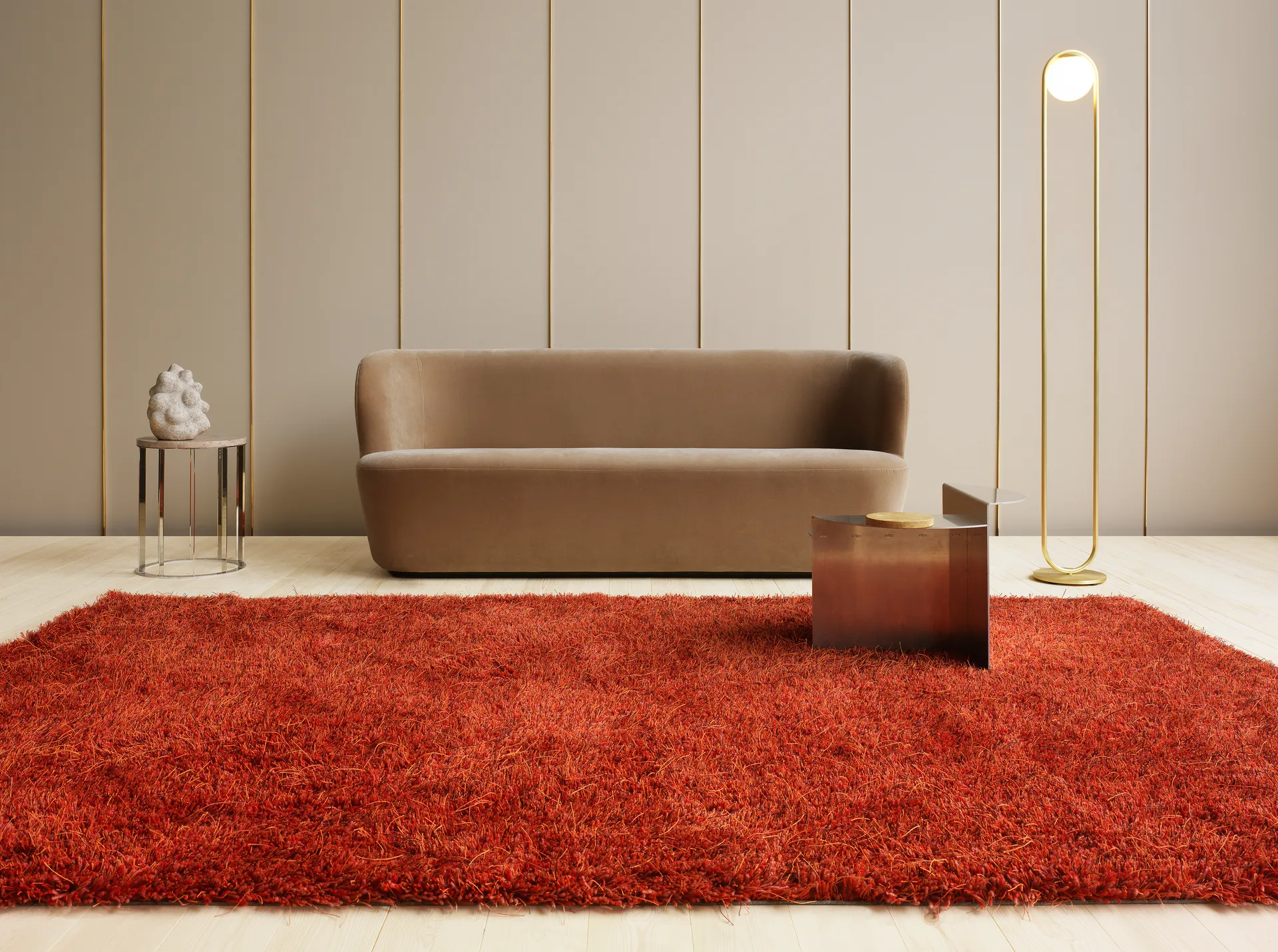 Moss rug 170x240 cm, Deep coral Kasthall