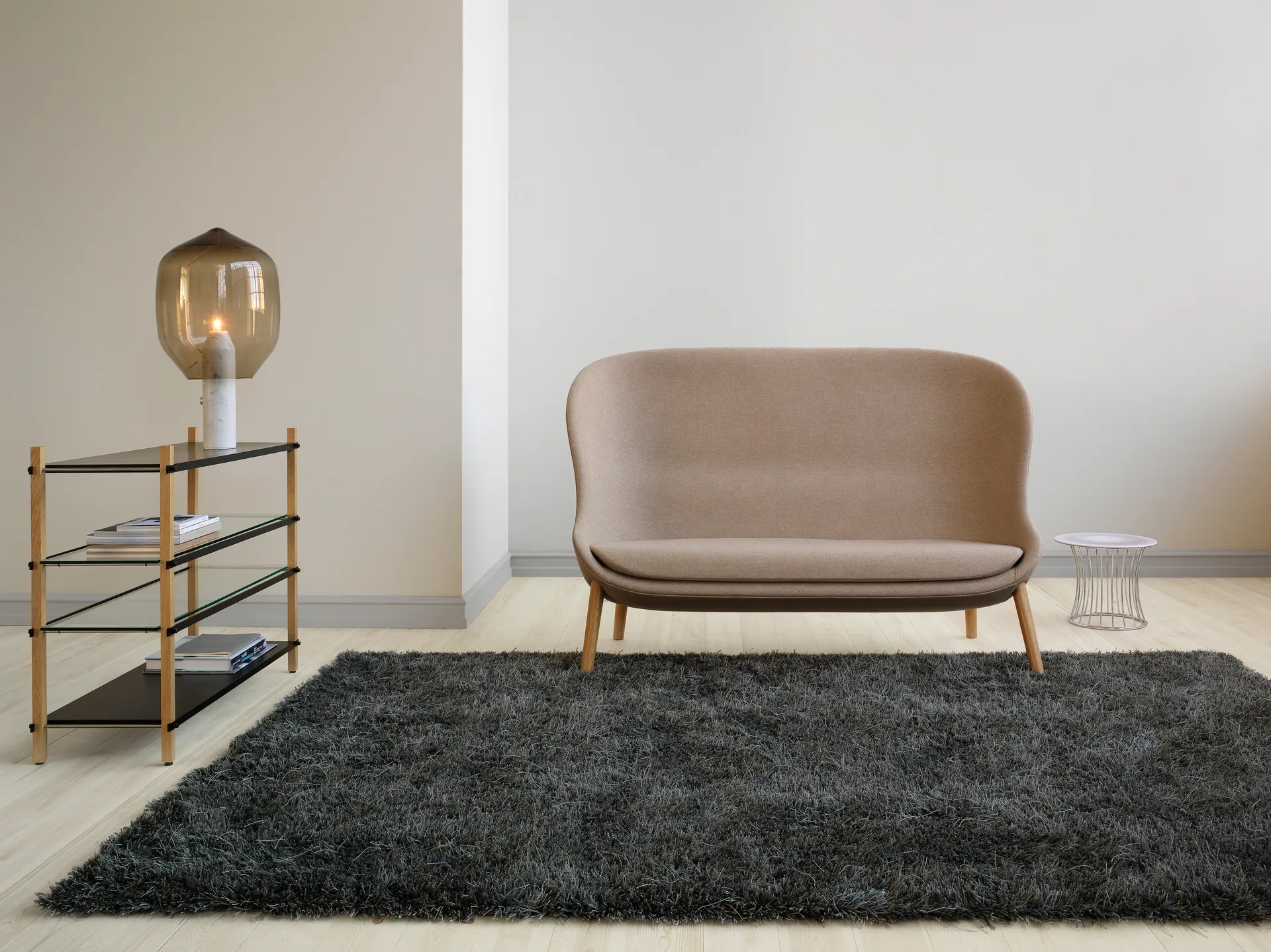 Moss rug 200x300 cm, Nickel grey Kasthall