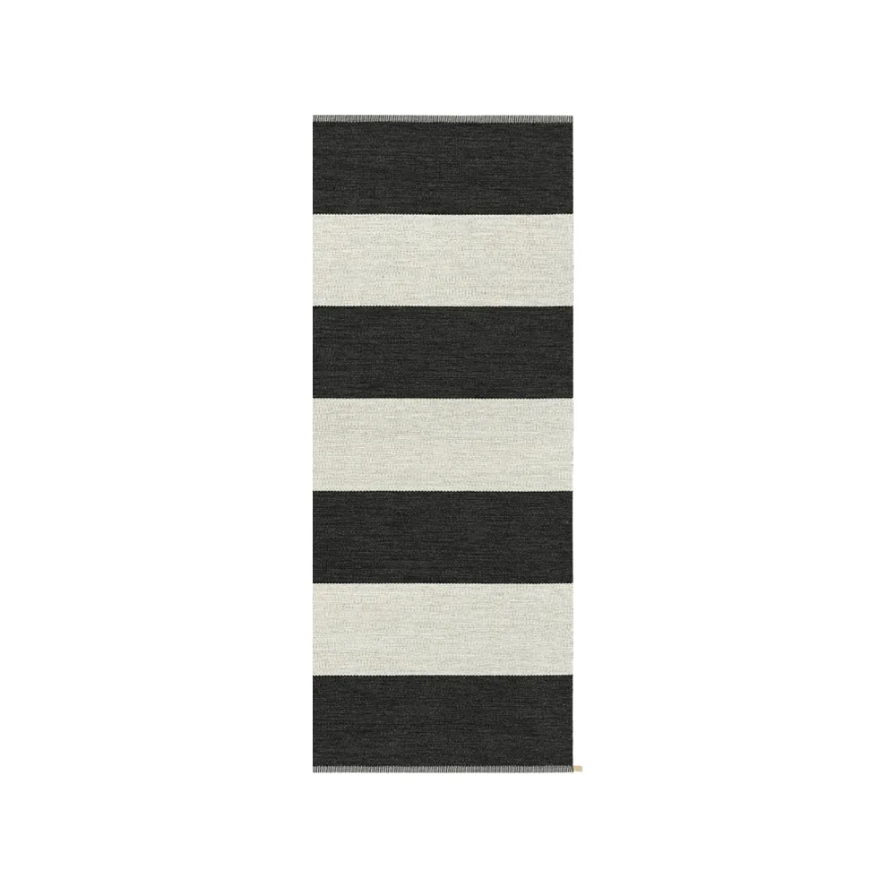 Wide Stripe Icon hallway runner, Midnight black 200x85 cm Kasthall