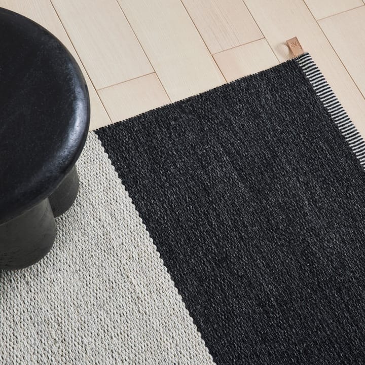 Wide Stripe Icon hallway runner - Midnight black 200x85 cm - Kasthall