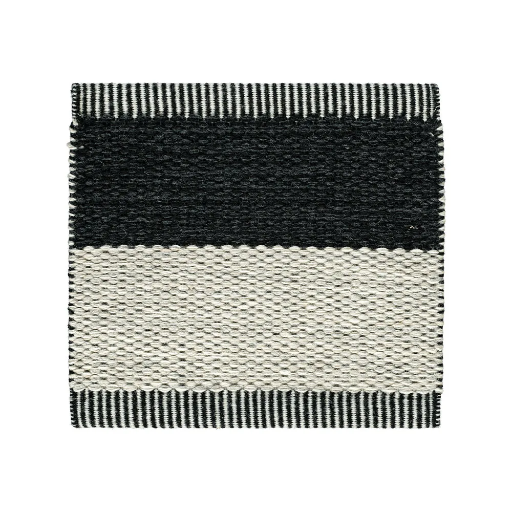 Wide Stripe Icon hallway runner, Midnight black 200x85 cm Kasthall
