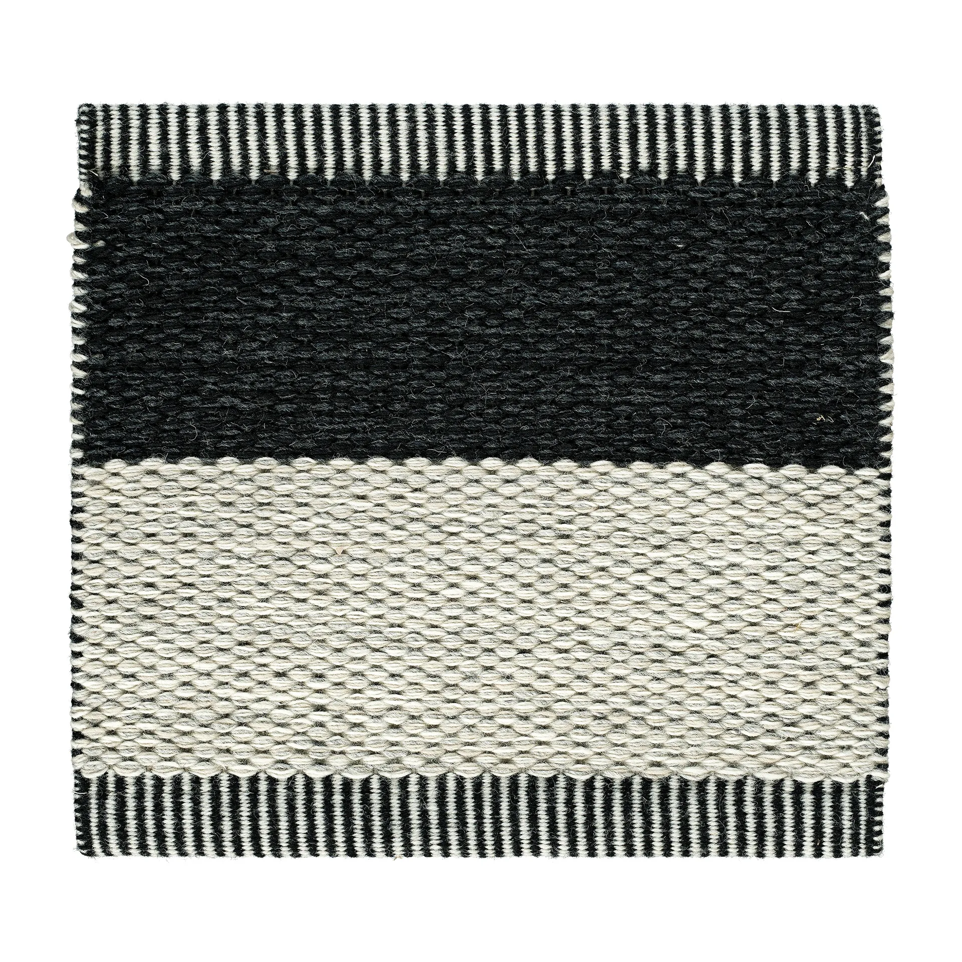 Wide Stripe Icon rug 160x240 cm, Midnight black Kasthall
