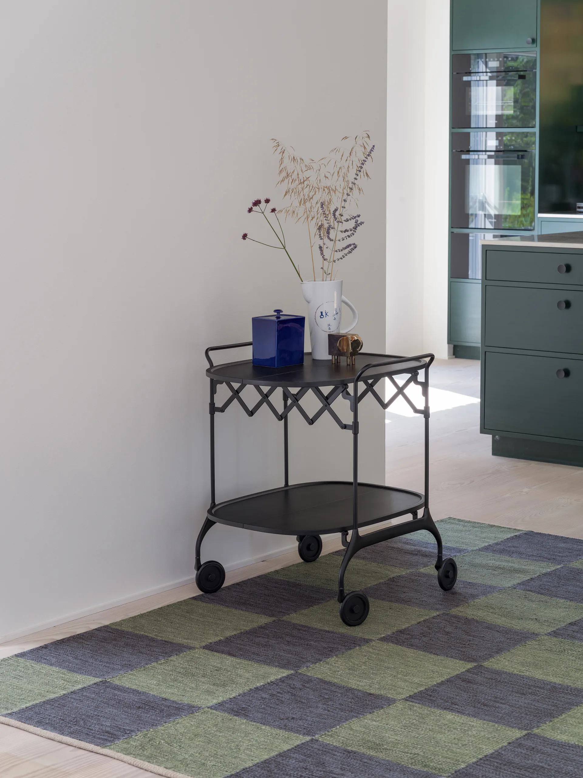 Allium Fox Trott rug, Dark Green, 200x300 cm Kateha