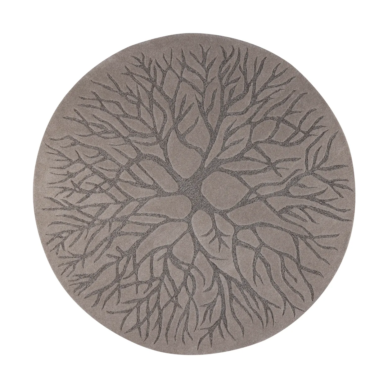 Kateha Birds nest hand woven rug o 220 cm MD Brown | Scandinavian Design | Wool rugs | Brown