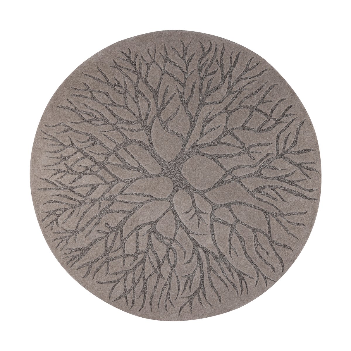 Kateha Birds nest hand woven rug Ø 220 cm MD Brown