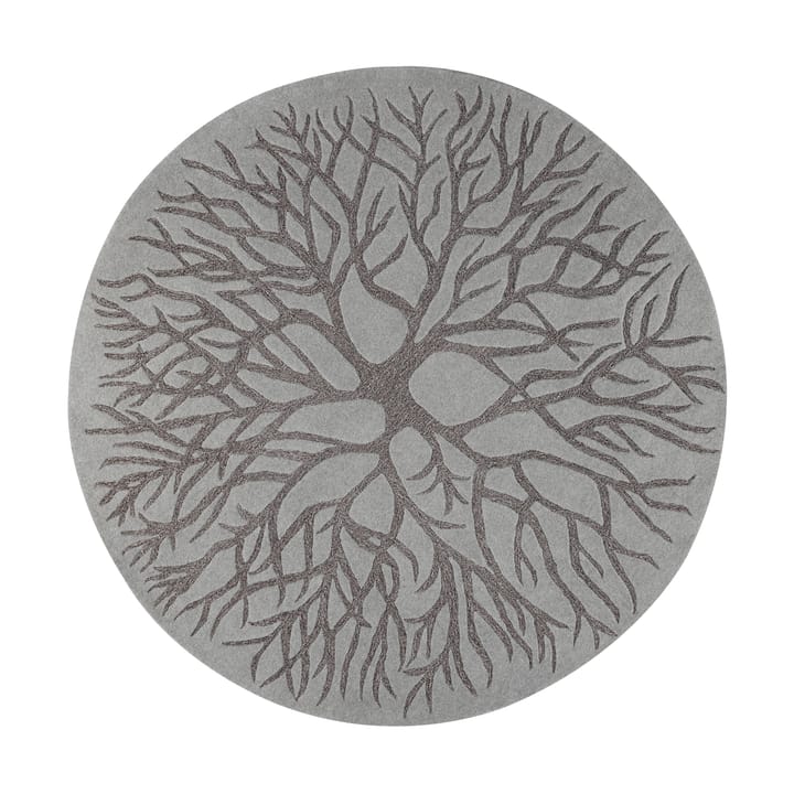 Birds nest hand woven rug Ø 220 cm - MD Grey - Kateha