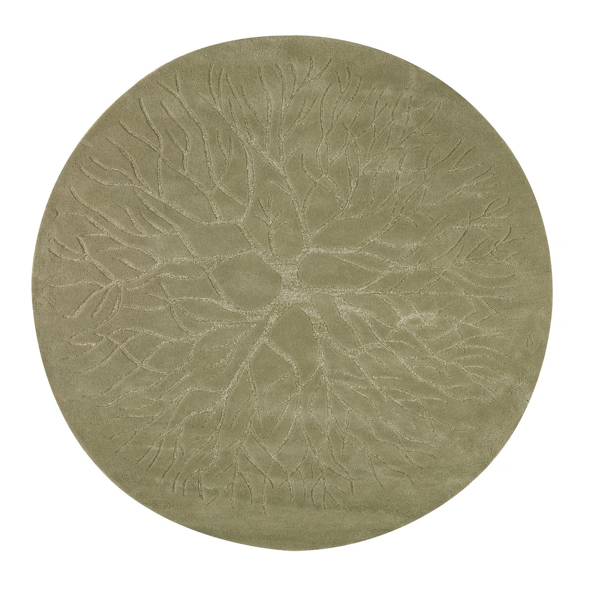 Kateha Birds nest hand woven rug o 220 cm winter green