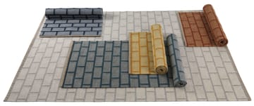 Brick hallway runner - Blue, 80x250 cm - Kateha