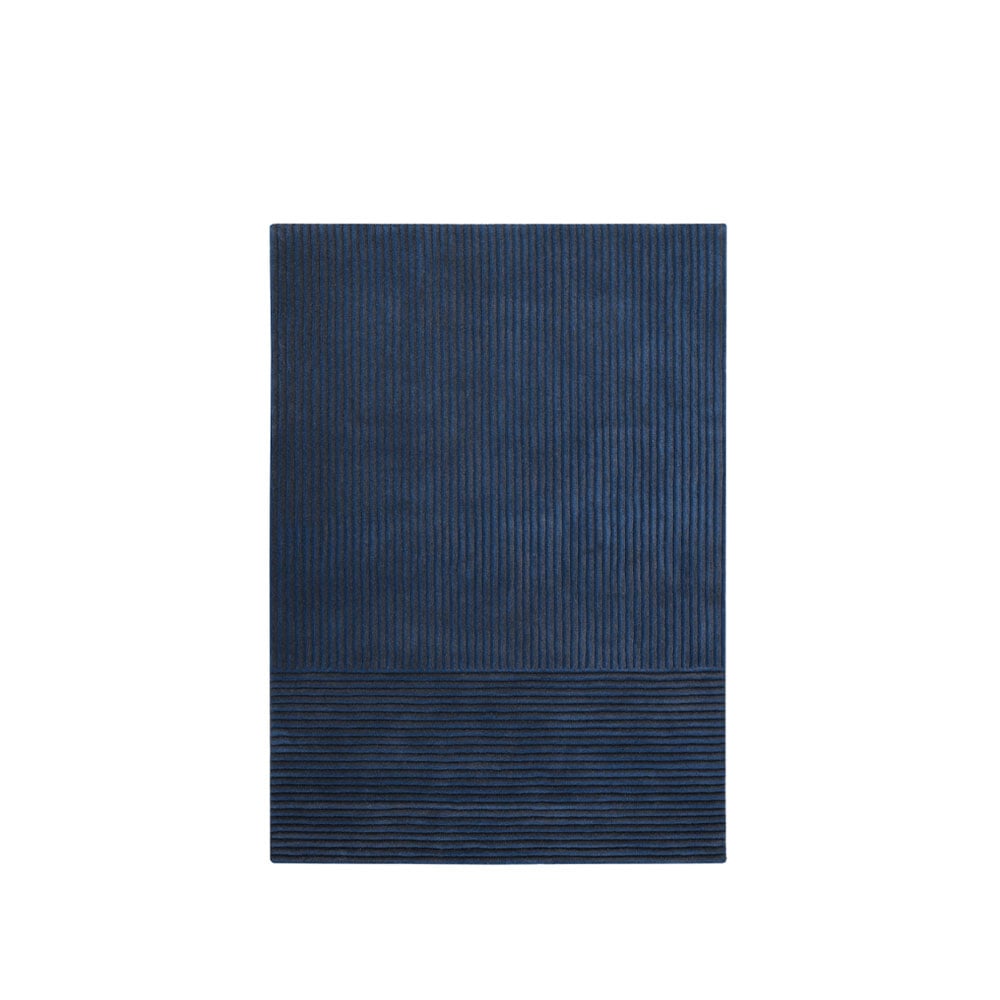 Kateha Dunes Straight rug Blue, 170x240 cm | Scandinavian Design | Wool rugs | Blue