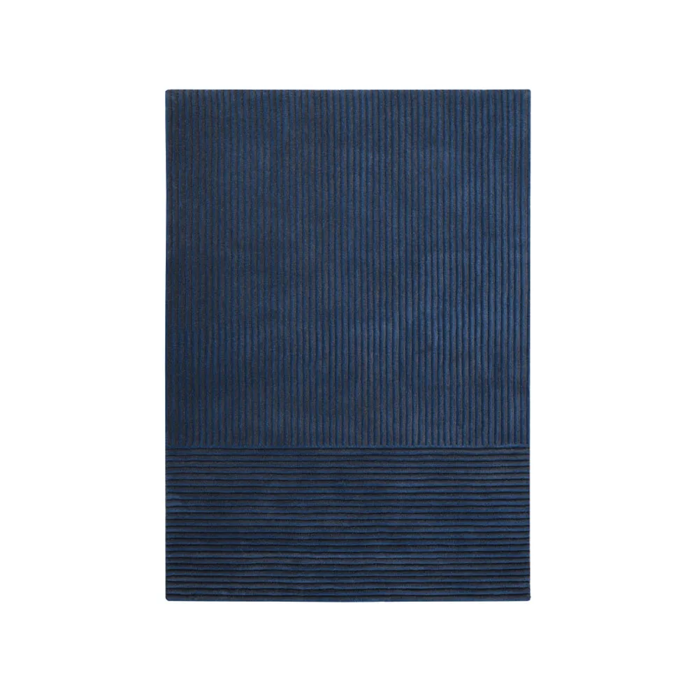 Kateha Dunes Straight rug Blue, 200x300 cm | Scandinavian Design | Wool rugs | Blue