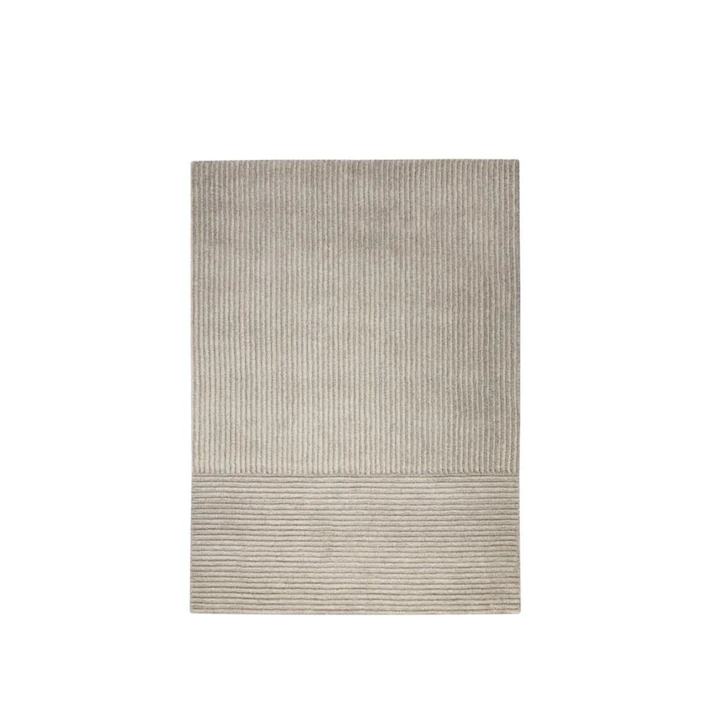 Kateha Dunes Straight rug Light grey, 170x240 cm | Scandinavian Design | Wool rugs | Grey