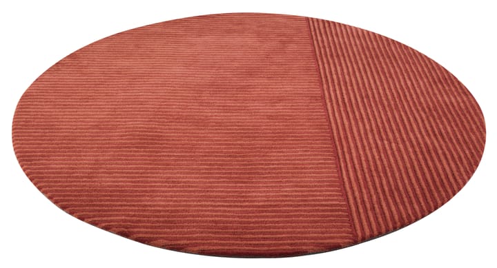Dunes Straight rug round, Dusty red, 220 cm Kateha
