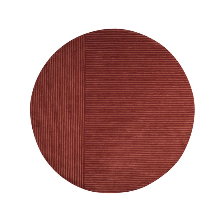 Dunes Straight rug round - Dusty red, 220 cm - Kateha