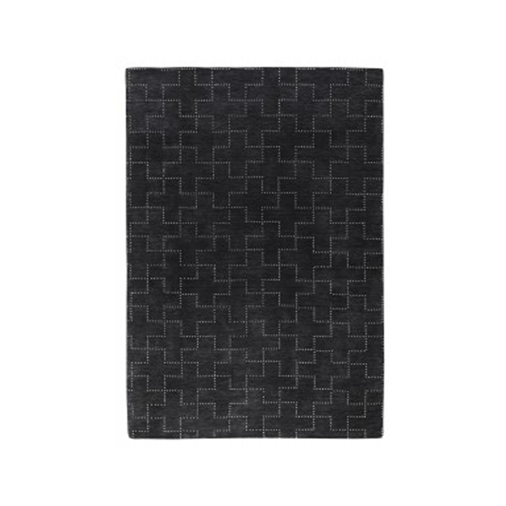 Kateha Frost rug Black, 200x300 cm | Scandinavian Design | Fringe & Deep pile rugs | Black