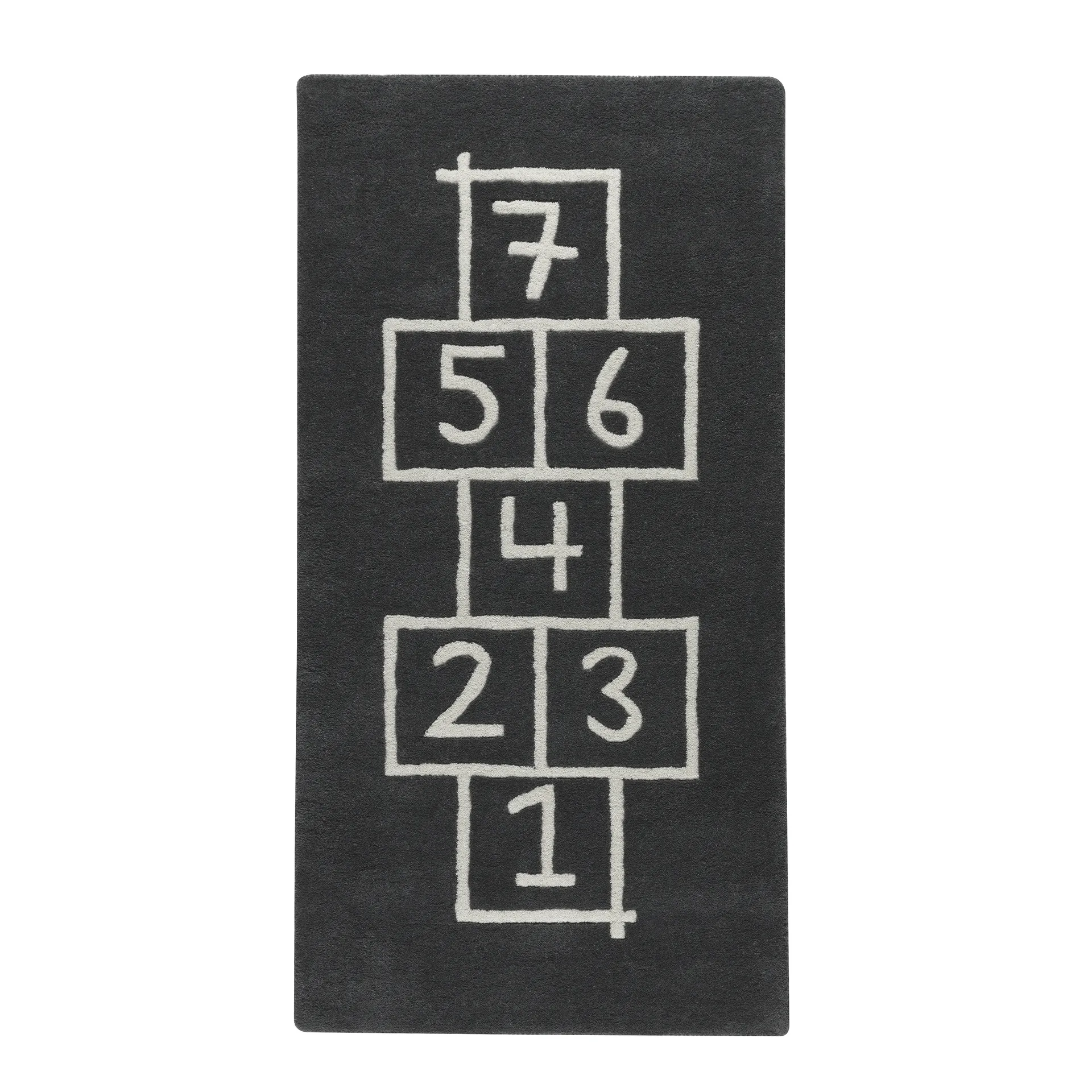 Hopscotch rug, asphalt (dark grey) Kateha