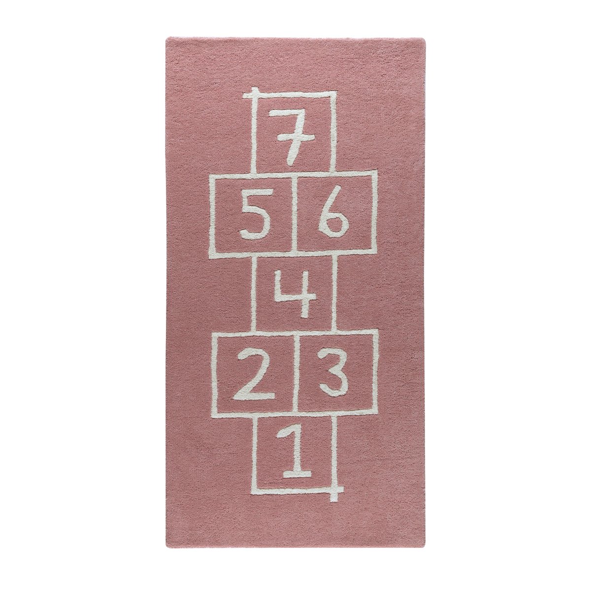 Kateha Hopscotch rug pink | Scandinavian Design | Children's rugs | Pink