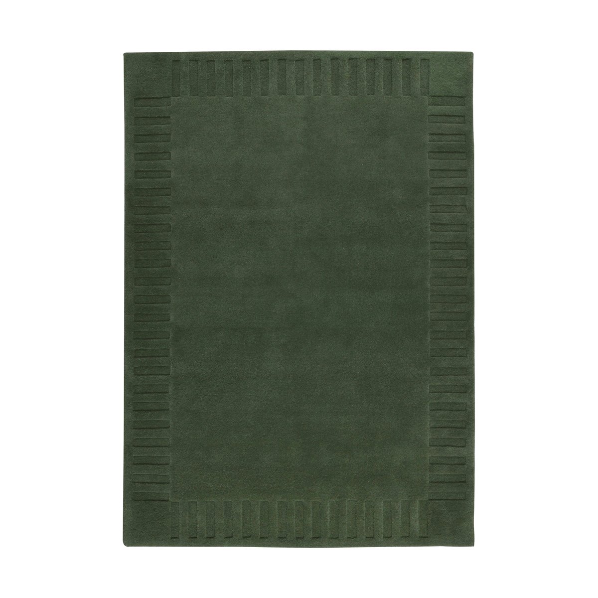 Kateha Lea original wool rug Green-18, 200x300 cm | Scandinavian Design | Fringe & Deep pile rugs | Green