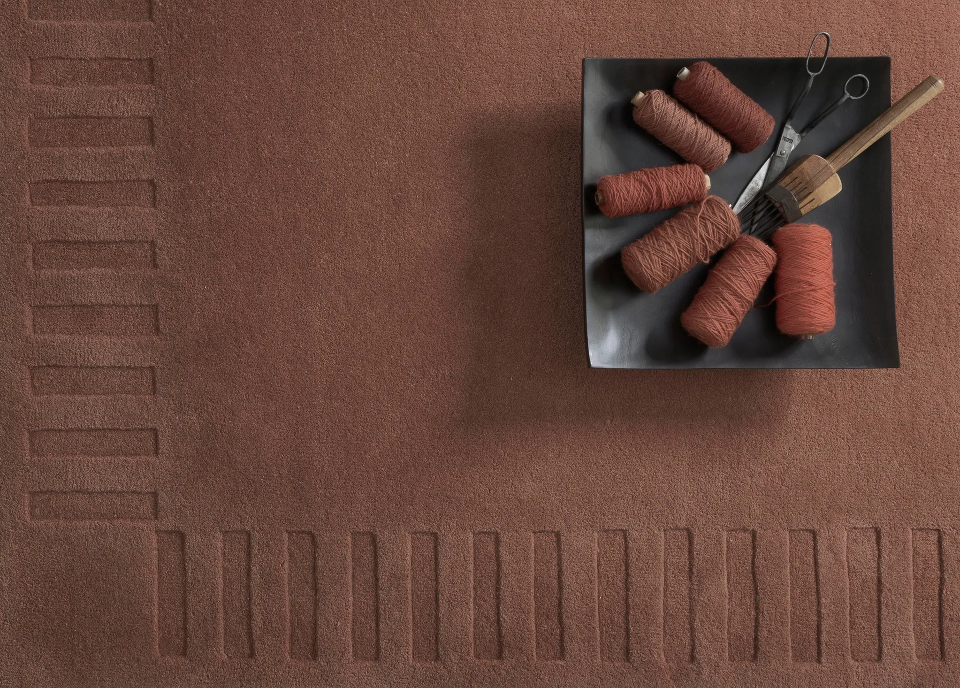 Lea original wool rug, Rust-45, 170x240 cm Kateha