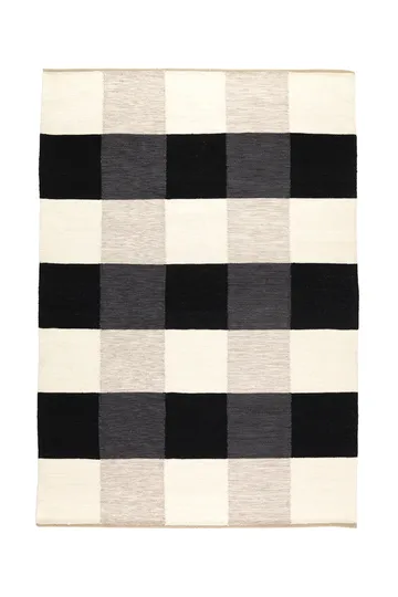 Night and Day handwoven rug 170x240 cm - Black & white - Kateha
