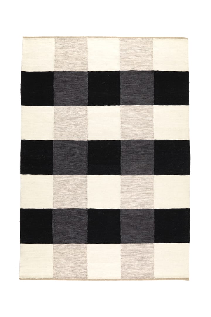 Night and Day handwoven rug 170x240 cm - black & white - Kateha