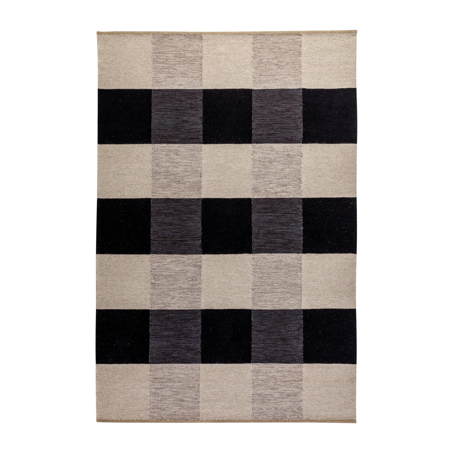 Night and Day handwoven rug 170x240 cm, Nearly black 200x300 cm Kateha