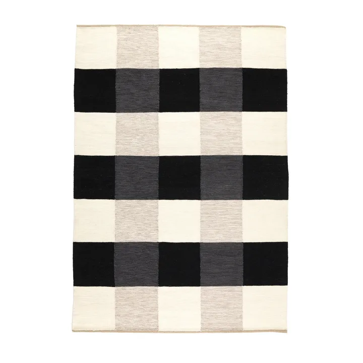 Night and Day handwoven rug 170x240 cm - White/black, 200x300 cm - Kateha