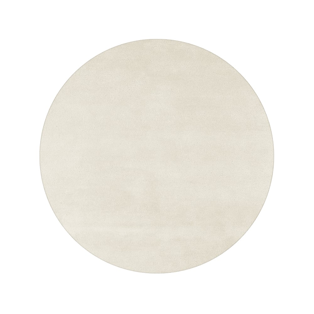Kateha Sencillo rug round White, 220 cm | Scandinavian Design | Wool rugs | White