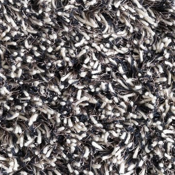 Shaggy rug round - White/charcoal, 220 cm - Kateha