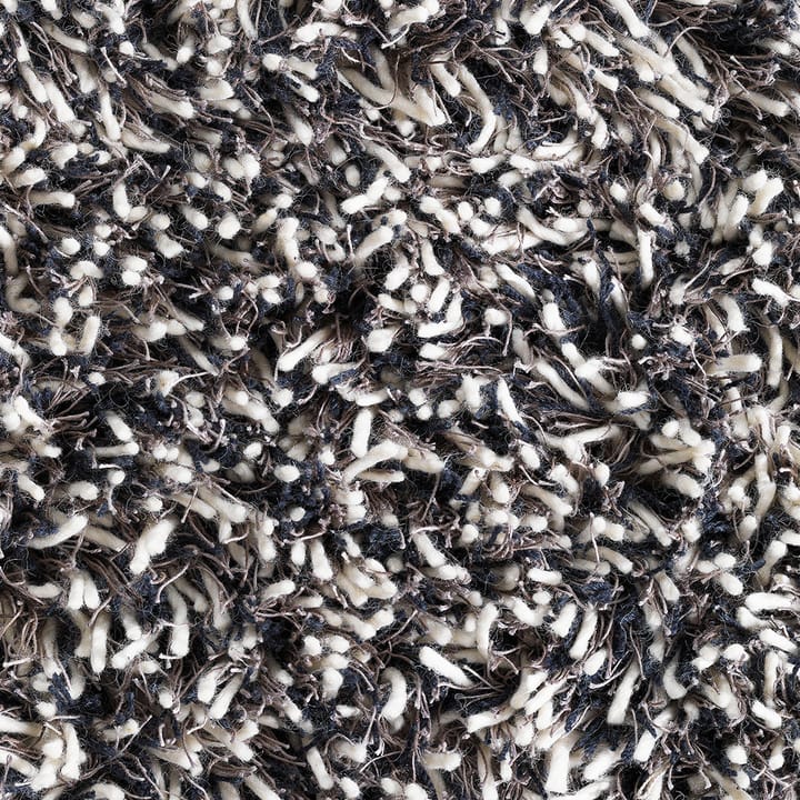 Shaggy rug round - White/charcoal, 220 cm - Kateha