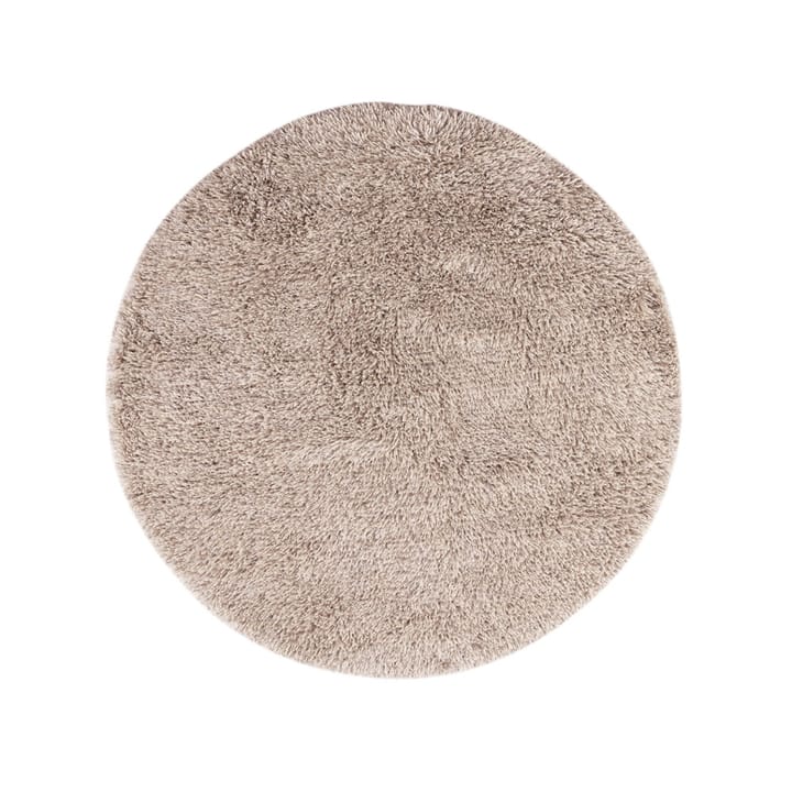 Shaggy rug round - White/grey, 220 cm - Kateha