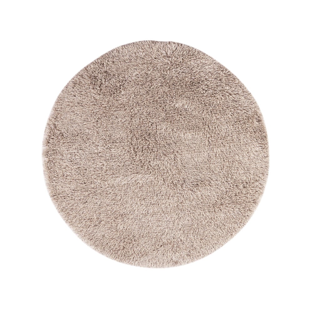 Kateha Shaggy rug round White/grey, 220 cm | Scandinavian Design | Wool rugs | White