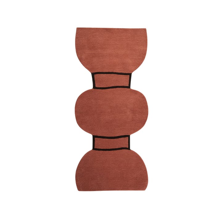Silhouette figure rug - Dusty red, 110x240 cm - Kateha