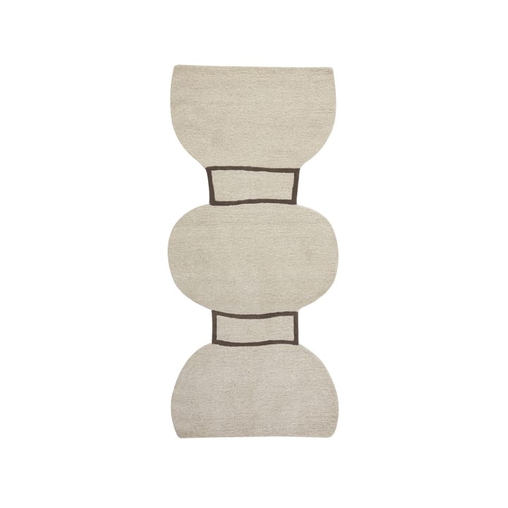 Silhouette figure rug - Natural, 110x240 cm - Kateha