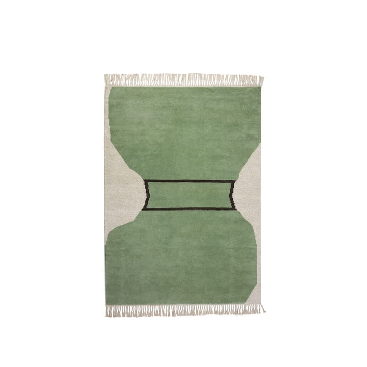 Silhouette flossa rug - Dusty green, 170x240 cm - Kateha