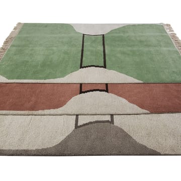 Silhouette flossa rug - Dusty green, 170x240 cm - Kateha